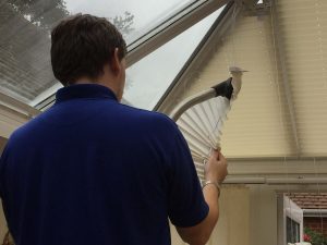 Conservatory roof blind valet service