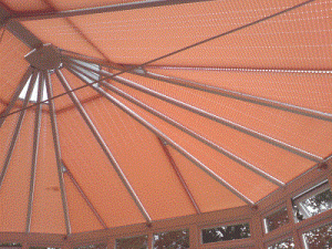 Pleated roof blinds